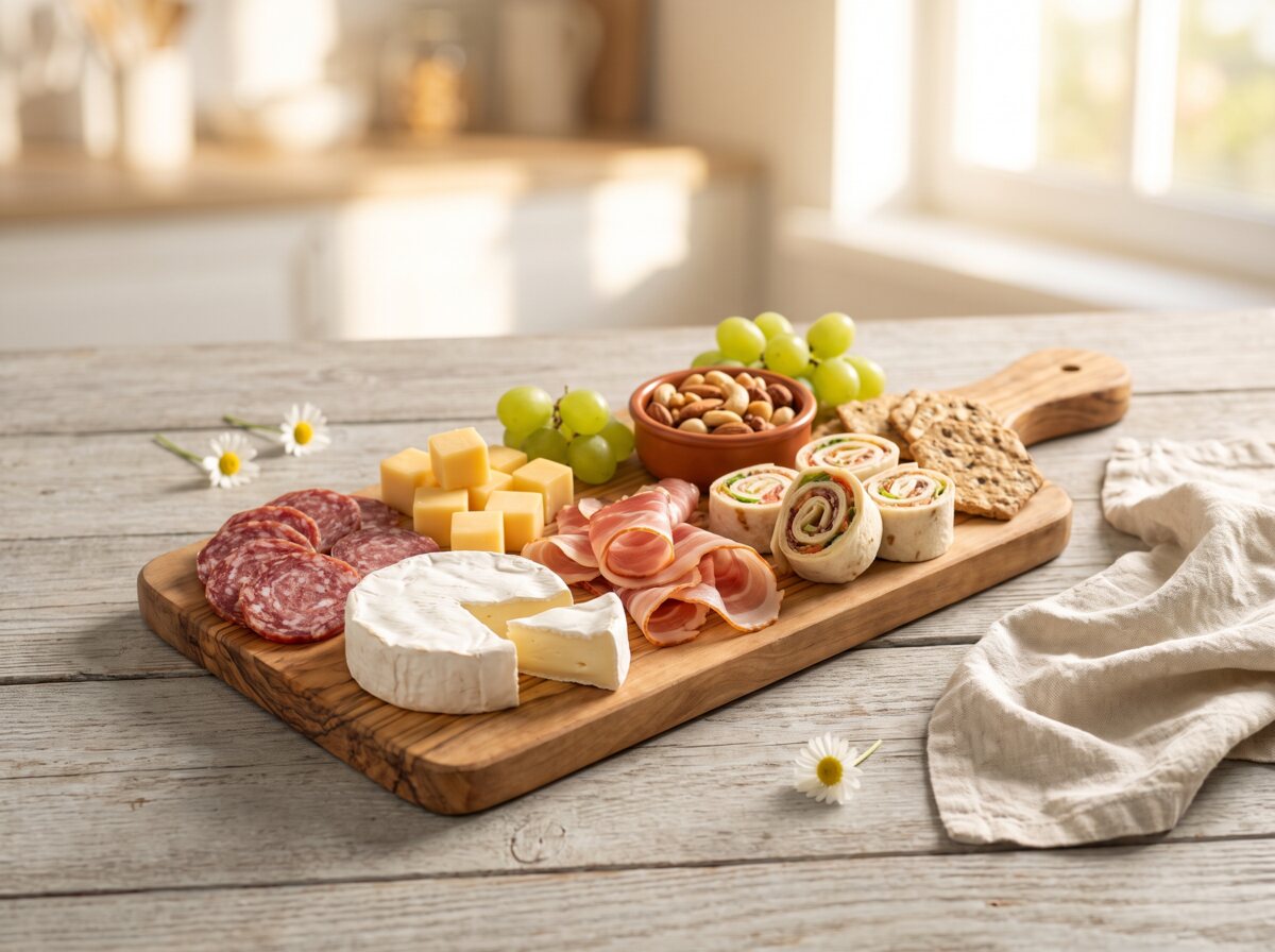 Plankje Uitgebreid met brie, Zeeuws spek, worst, kaas en wraps
